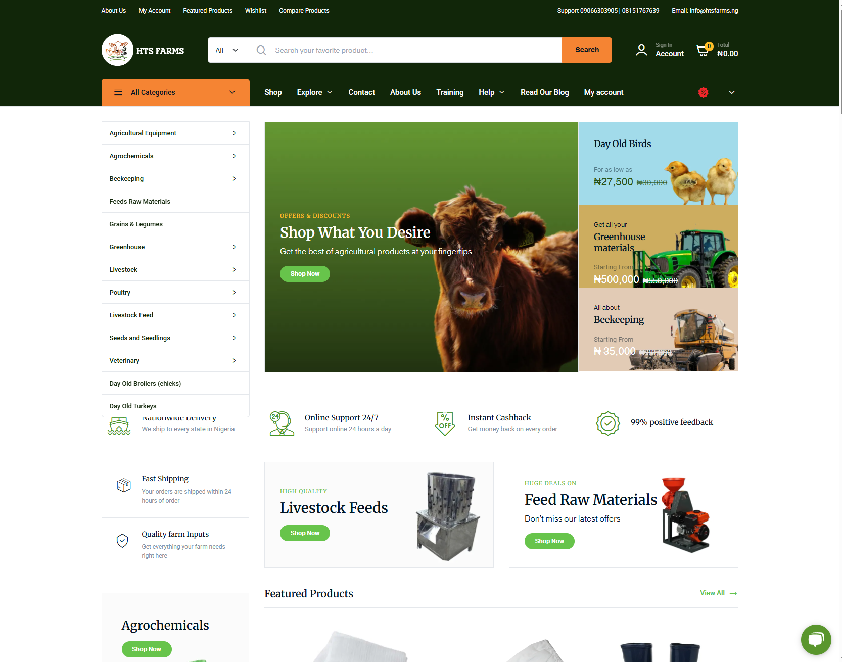 htsfarm shoping page