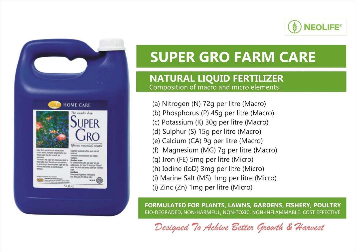 Super Gro Liquid Organic Fertilizer | 5L (MOQ:2) - Image 2