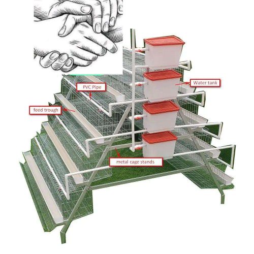 Galvanized 4-tier Battery Cage (Cold Deep) – 126 Birds