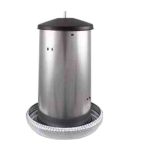 Galvanised Poultry Feeder with Lid