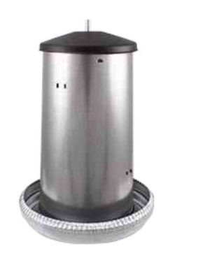 Galvanised Poultry Feeder with Lid