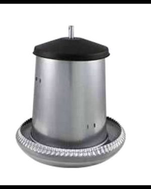 Galvanised Poultry Feeder with Lid