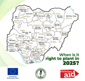 A map of Planting seasons in Nigeria