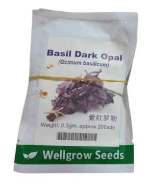 Well Grow Basil Dark Opal Seeds | 0.3gm Approx 200 Seeds