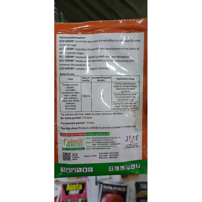 Eco Grow Plant Growth Regulator | 10g Sachet MOQ: 5 from HTS Farms