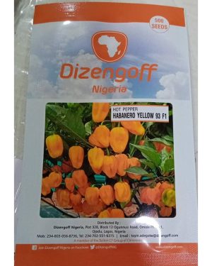 Hot Pepper Habanero Yellow F1 (Dizengoff) | 500 Seeds