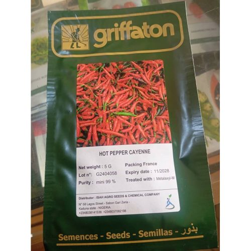 Cayenne Hot Pepper Seeds (Griffaton) | 5g (MOQ: 2)