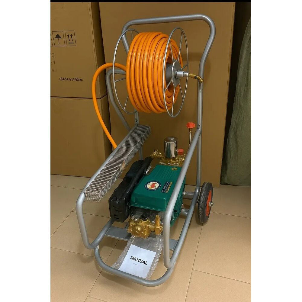 High-Pressure Power Sprayer with 100m Hose Reel | (7HP) Gasoline Engine from HTS farms